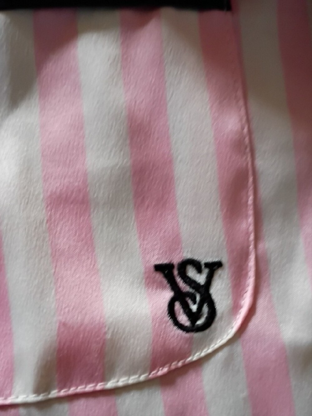 Women's Victoria Secret Pink Stripe Short Pajama Set - Classic Piped Sleepwear - Picture 3 of 4